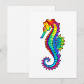 Rainbow Polygonal Seahorse Aankondiging (Voorkant / Achterkant)