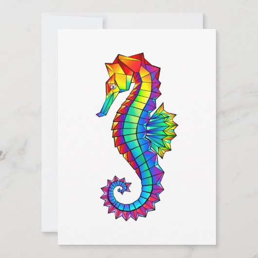 Rainbow Polygonal Seahorse Aankondiging (Voorkant)