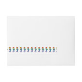 Rainbow Polygonal Seahorse Adreslabel Wikkel (Voorkant)