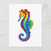 Rainbow Polygonal Seahorse Advieskaart (Voorkant)