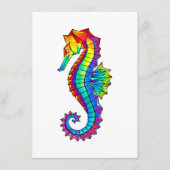 Rainbow Polygonal Seahorse Advieskaart (Voorkant)