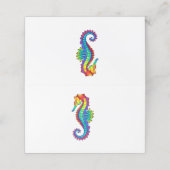 Rainbow Polygonal Seahorse Afsprakenkaart (Buitenkant ongevouwen)