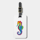 Rainbow Polygonal Seahorse Bagagelabel (Voorkant verticaal)