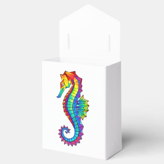 Rainbow Polygonal Seahorse Bedankdoosjes (Geopend)