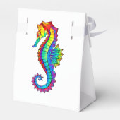 Rainbow Polygonal Seahorse Bedankdoosjes (Achterkant)