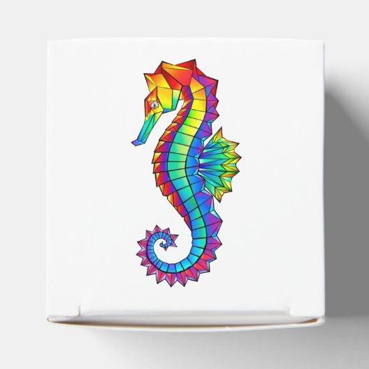 Rainbow Polygonal Seahorse Bedankdoosjes (Bovenkant)