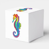Rainbow Polygonal Seahorse Bedankdoosjes (Achterkant)