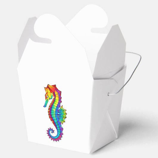Rainbow Polygonal Seahorse Bedankdoosjes (Geopend)