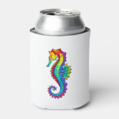 Rainbow Polygonal Seahorse Blikjeskoeler (Blikje Voorkant)