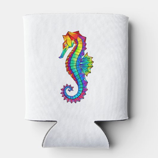 Rainbow Polygonal Seahorse Blikjeskoeler (Achterkant)
