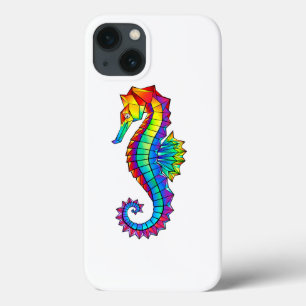 Rainbow Polygonal Seahorse Case-Mate iPhone Case