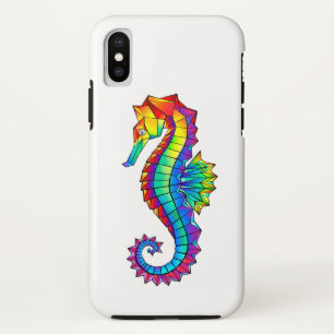 Rainbow Polygonal Seahorse Case-Mate iPhone Case