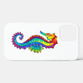 Rainbow Polygonal Seahorse Case-Mate iPhone Case (Achterkant (horizontaal))