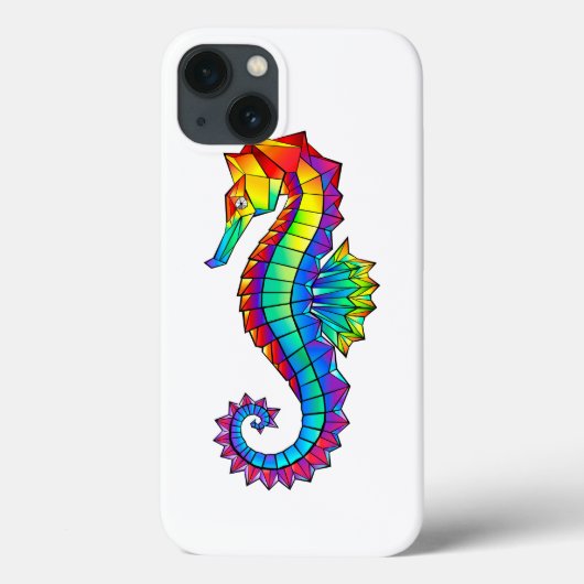 Rainbow Polygonal Seahorse Case-Mate iPhone Case (Achterkant)
