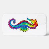 Rainbow Polygonal Seahorse Case-Mate iPhone Case (Achterkant (horizontaal))