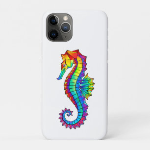 Rainbow Polygonal Seahorse Case-Mate iPhone Case