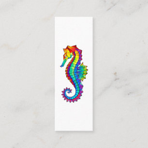 Rainbow Polygonal Seahorse Contactkaartje