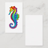 Rainbow Polygonal Seahorse Contactkaartje (Voorkant / Achterkant)