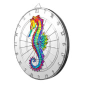 Rainbow Polygonal Seahorse Dartbord (Voorkant Rechts)