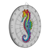 Rainbow Polygonal Seahorse Dartbord (Voorkant Links)