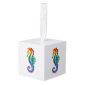 Rainbow Polygonal Seahorse Decoratie (Voorkant hoekig)