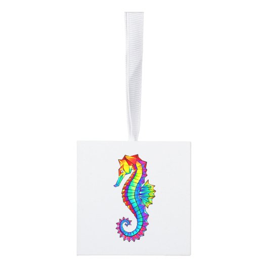 Rainbow Polygonal Seahorse Decoratie (Rechts)