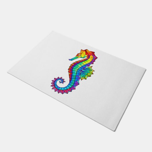 Rainbow Polygonal Seahorse Deurmat (Schuin)