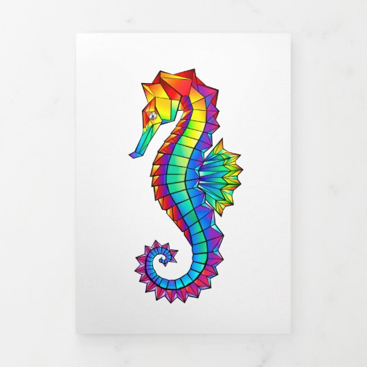 Rainbow Polygonal Seahorse Drieluik Aankondiging (Cover)