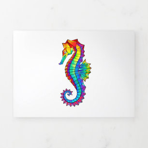 Rainbow Polygonal Seahorse Drieluik Programma