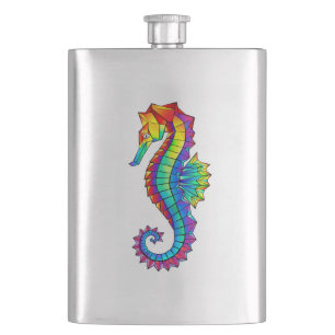 Rainbow Polygonal Seahorse Flacon