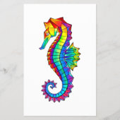 Rainbow Polygonal Seahorse Flyer (Voorkant)