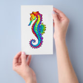 Rainbow Polygonal Seahorse Flyer (Hand)