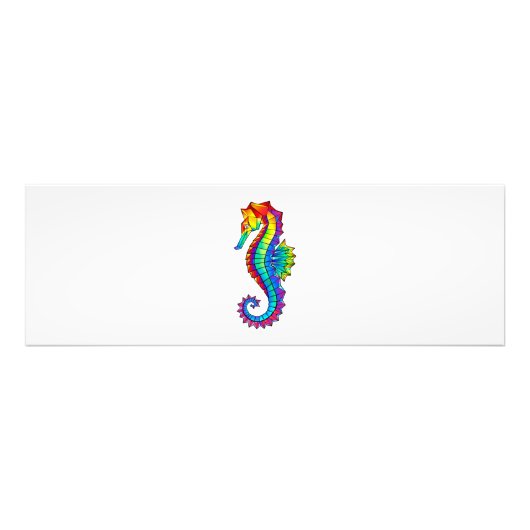 Rainbow Polygonal Seahorse Foto Afdruk (Voorkant)