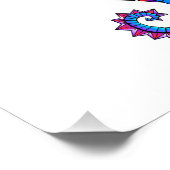 Rainbow Polygonal Seahorse Foto Afdruk (Hoek)