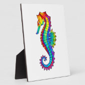 Rainbow Polygonal Seahorse Fotoplaat (Zijkant)