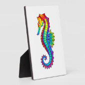 Rainbow Polygonal Seahorse Fotoplaat (Zijkant)