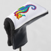 Rainbow Polygonal Seahorse Golfheadcover (3/4 voorkant)