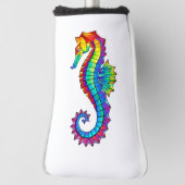 Rainbow Polygonal Seahorse Golfheadcover (Draai 90)