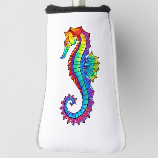 Rainbow Polygonal Seahorse Golfheadcover (Draai 90)
