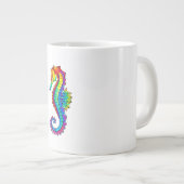 Rainbow Polygonal Seahorse Grote Koffiekop (Voorkant rechts)