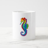 Rainbow Polygonal Seahorse Grote Koffiekop (Voorkant)