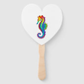 Rainbow Polygonal Seahorse Handwaaier (Achterkant)