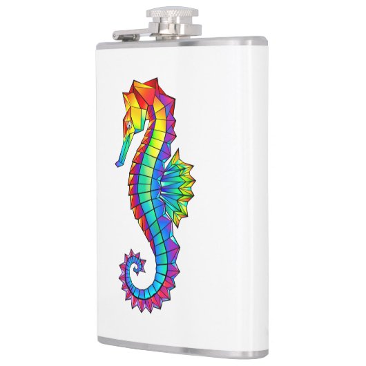 Rainbow Polygonal Seahorse Heupfles (Links)