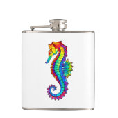 Rainbow Polygonal Seahorse Heupfles (Voorkant)