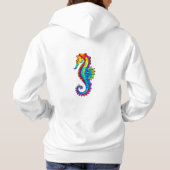 Rainbow Polygonal Seahorse Hoodie (Achterkant)