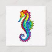 Rainbow Polygonal Seahorse Informatiekaartje (Voorkant)