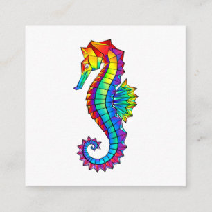 Rainbow Polygonal Seahorse Informatiekaartje