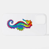 Rainbow Polygonal Seahorse iPhone Hoesje (Achterkant horizontaal)
