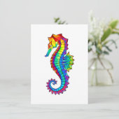 Rainbow Polygonal Seahorse Kaart (Staand voorkant)
