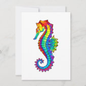 Rainbow Polygonal Seahorse Kaart (Voorkant)